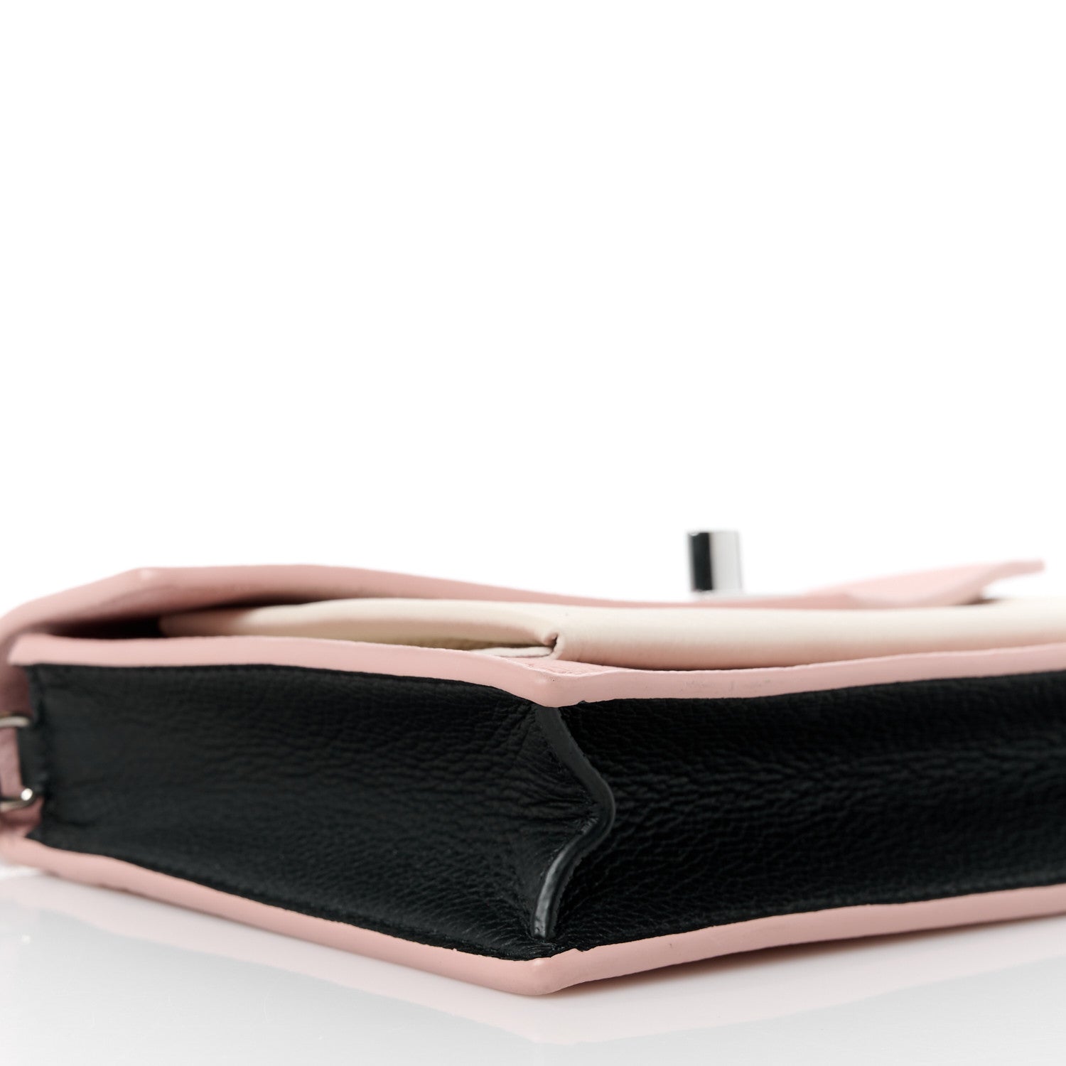 Louis Vuitton Calfskin My Lockme Chain Pochette Rose Ballet White 8 of 9