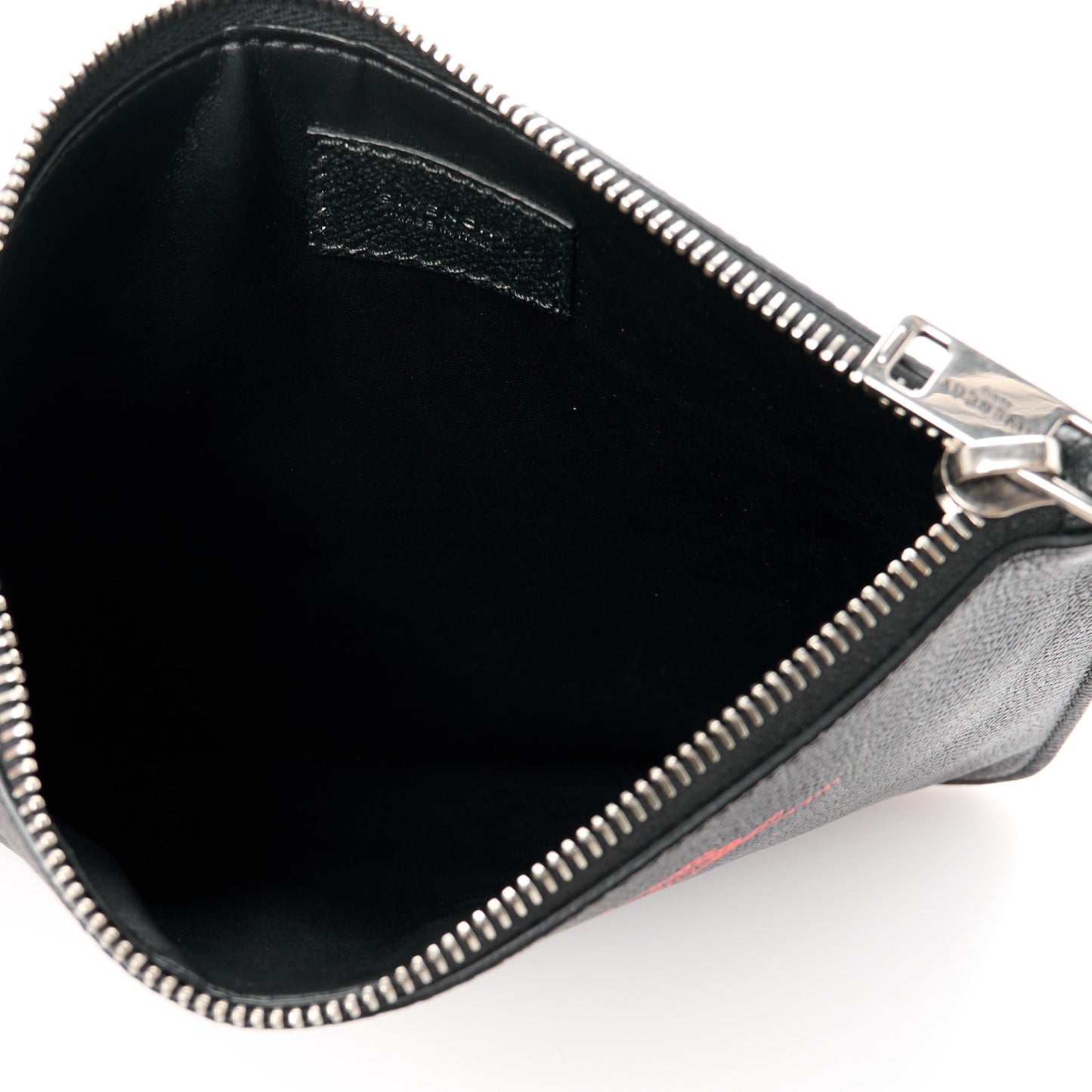 Textured Coated Canvas Mad Love Tour Small Pouch Black