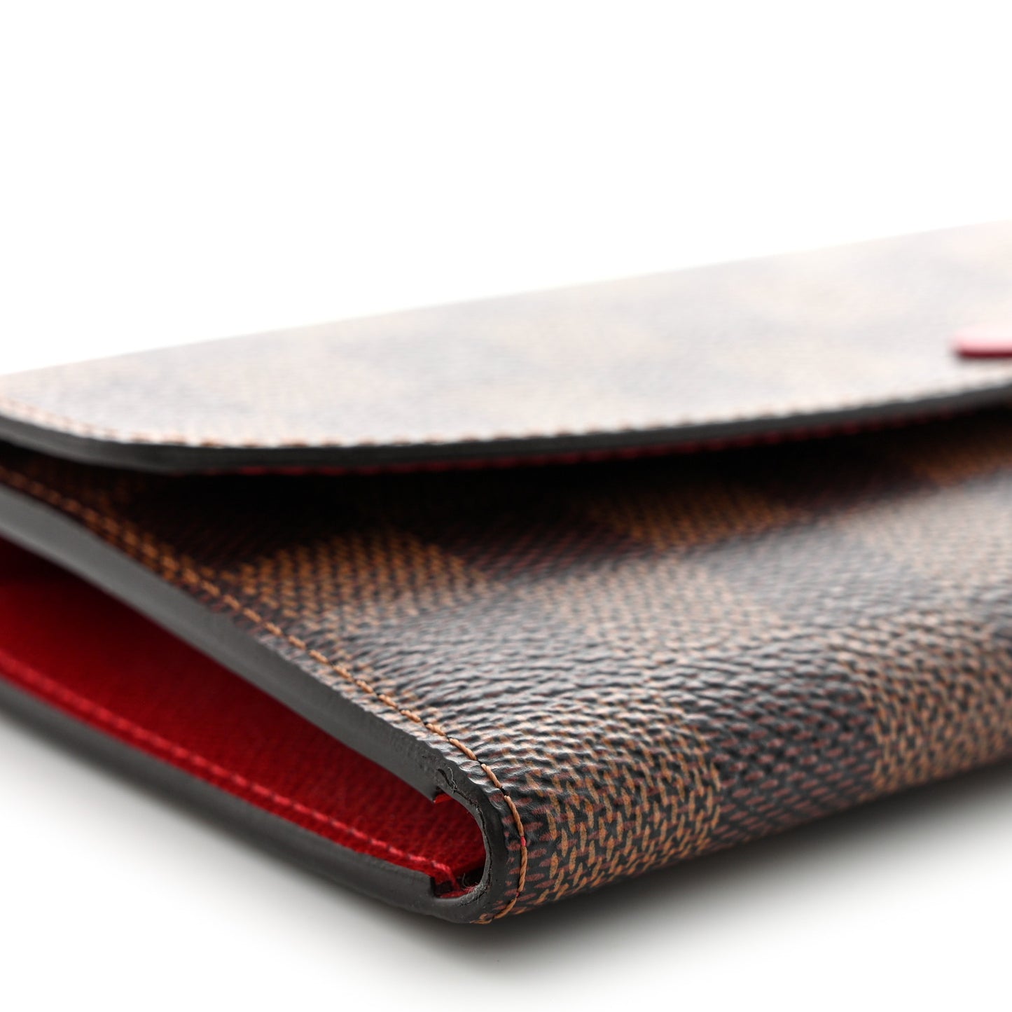 Damier Ebene Emilie Wallet Red