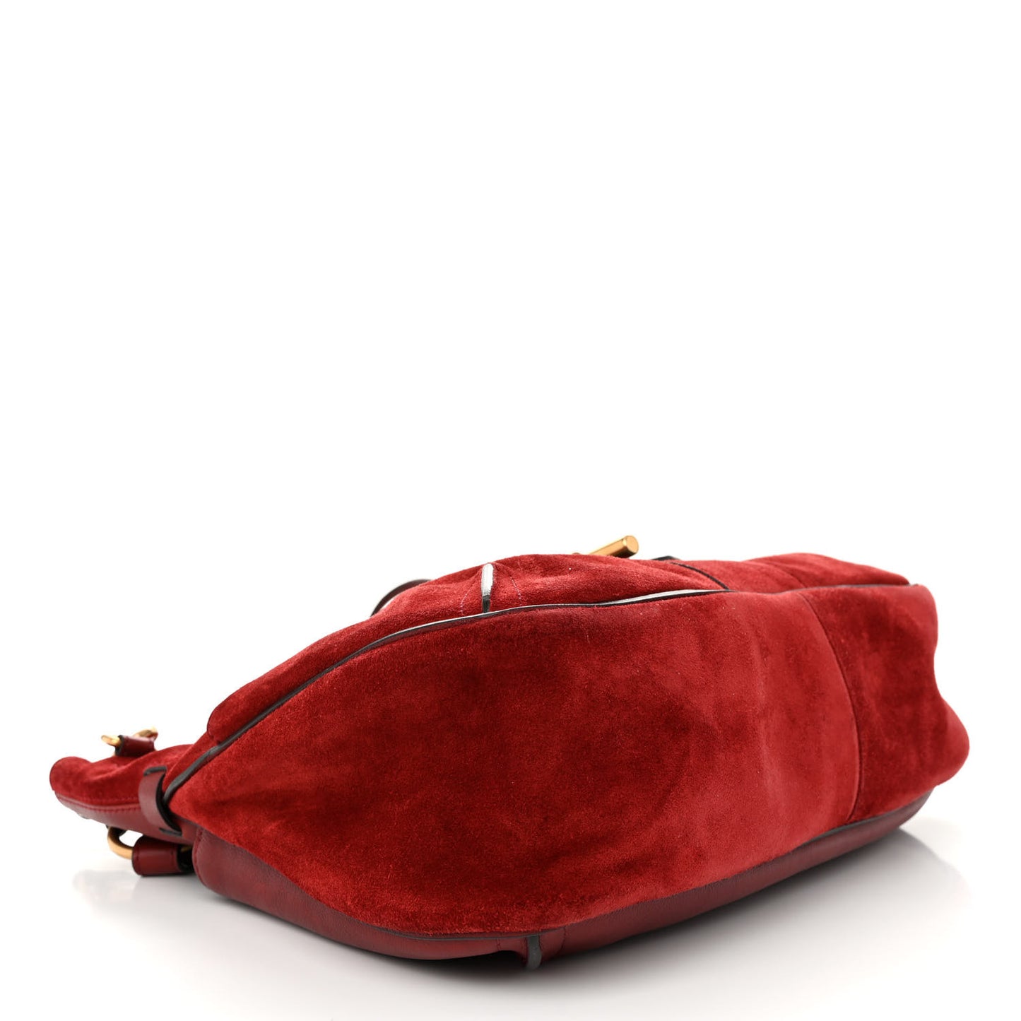 Suede Embellished Medium Lexa Shoulder Bag Sienna Red