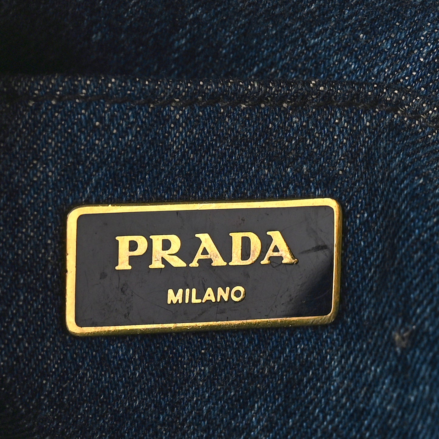 Denim Logo Tote Bleu