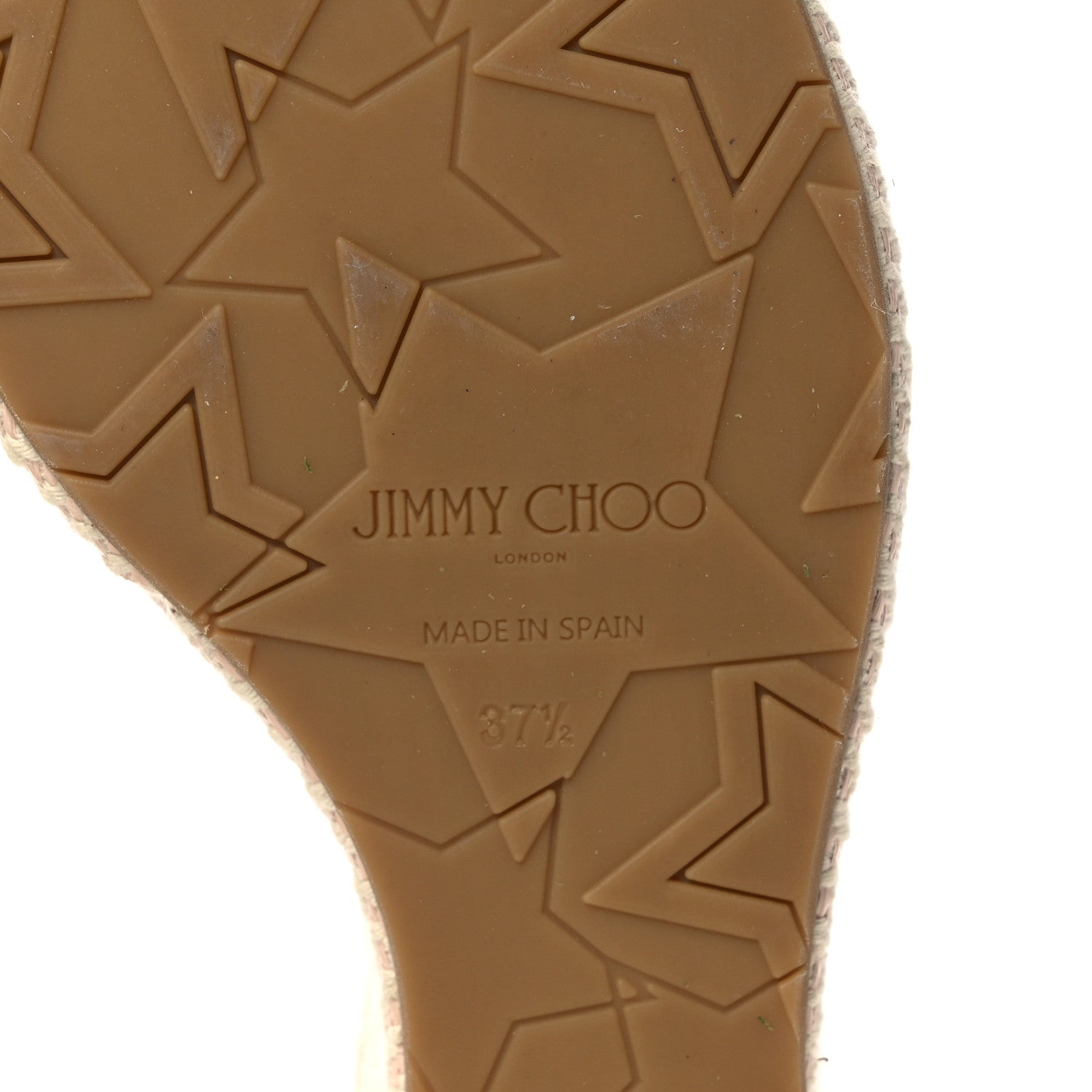 Jimmy Choo Suede Wedge Sandals 37.5 Pale Pink 6 of 8