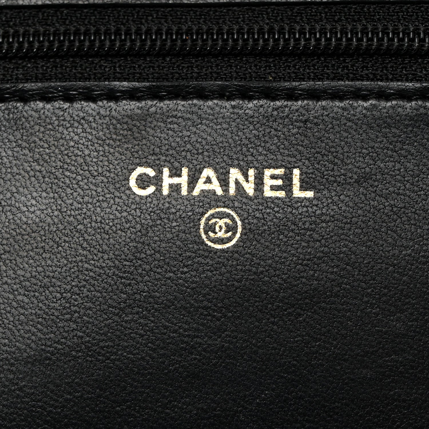 Chanel Lambskin Quilted CC Pearl Crush Wallet on Chain WOC Black 6 of 11