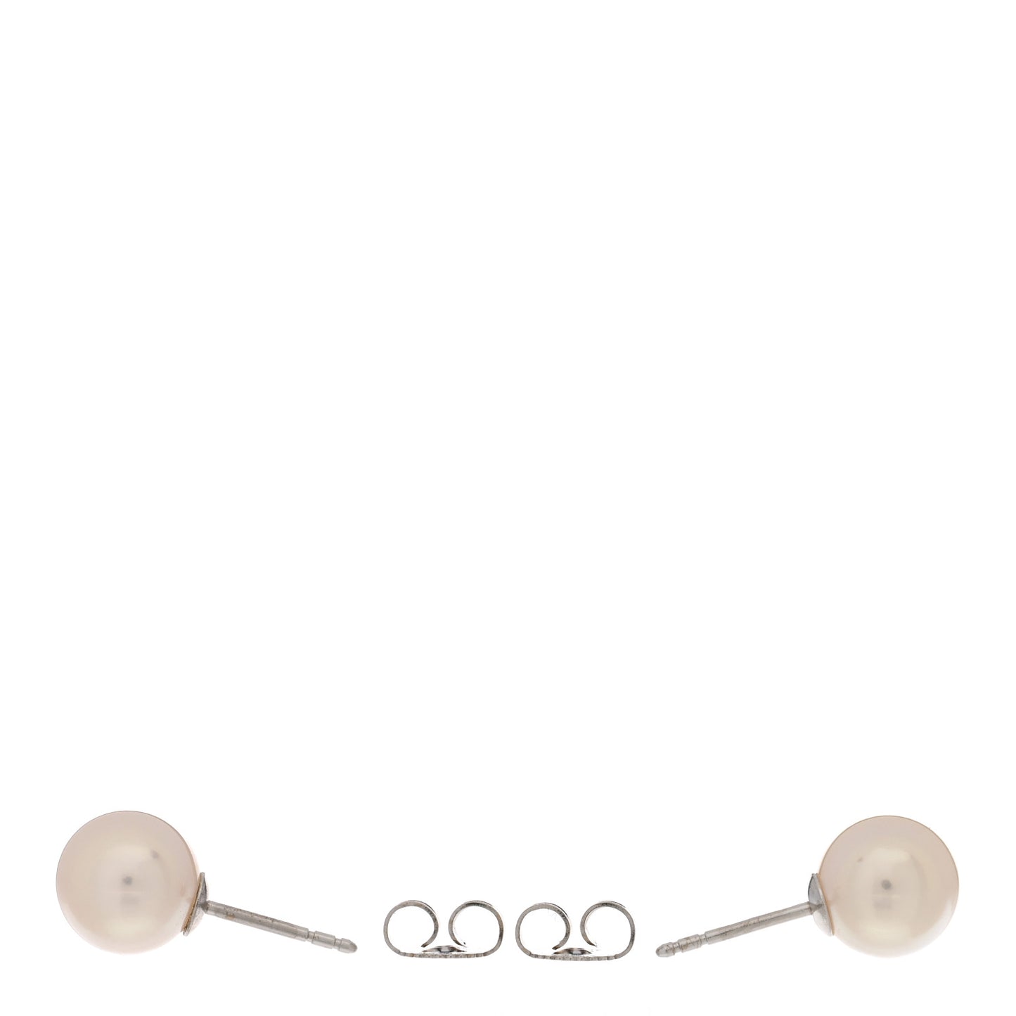 18K White Gold Akoya Pearl 8.5-9mm Earrings