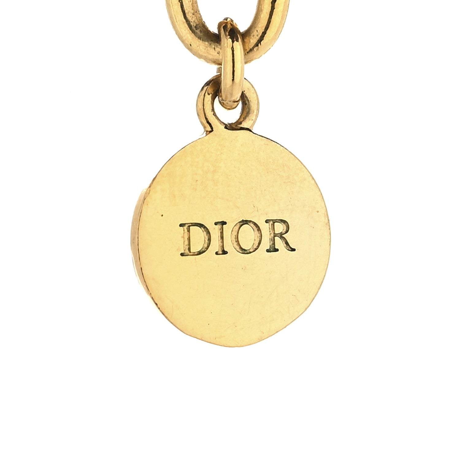 Christian Dior Metal CD Choker Necklace Gold 4 of 6