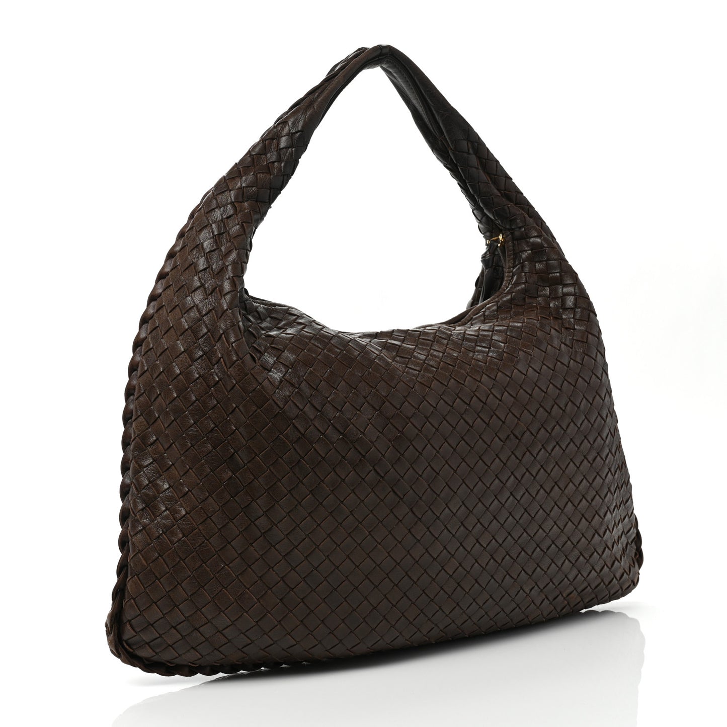 Nappa Intrecciato Large Veneta Hobo Ebano