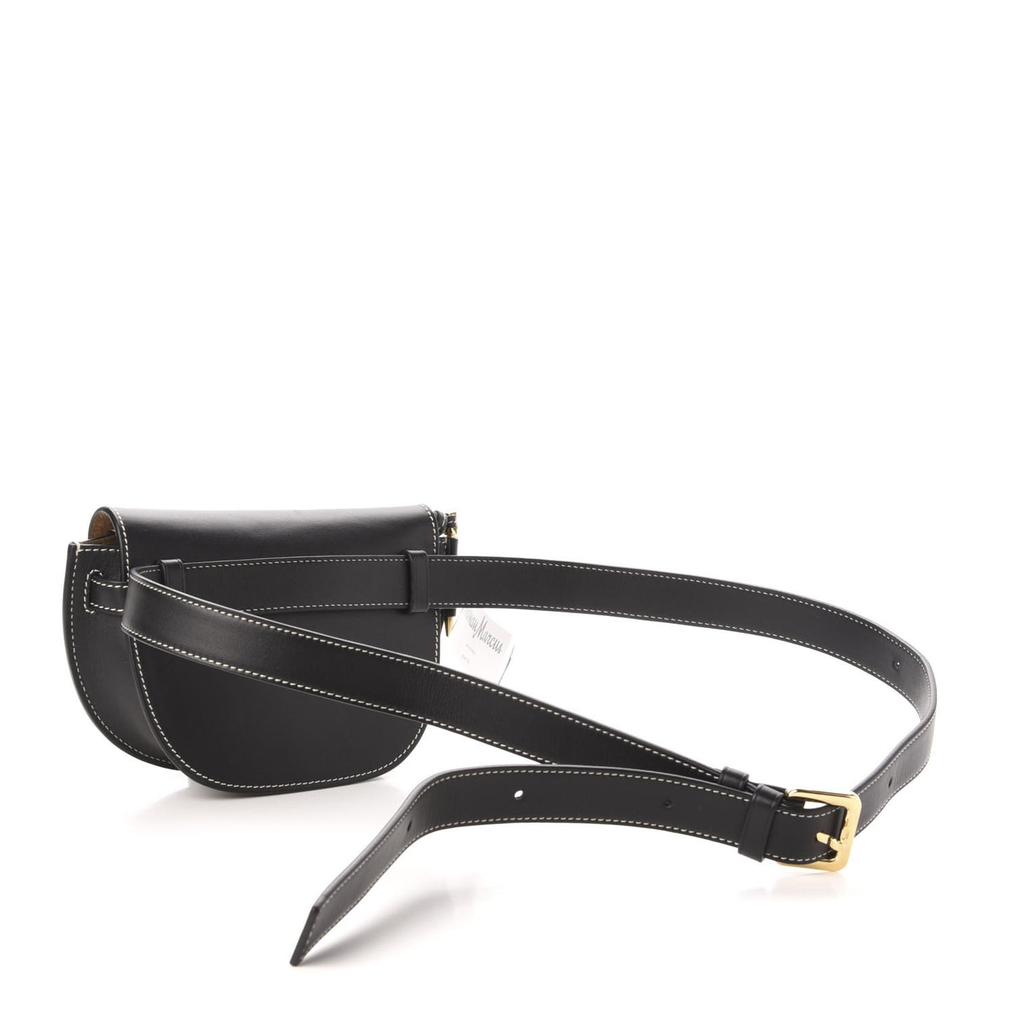 Calfskin Mini Gate Belt Bag Black