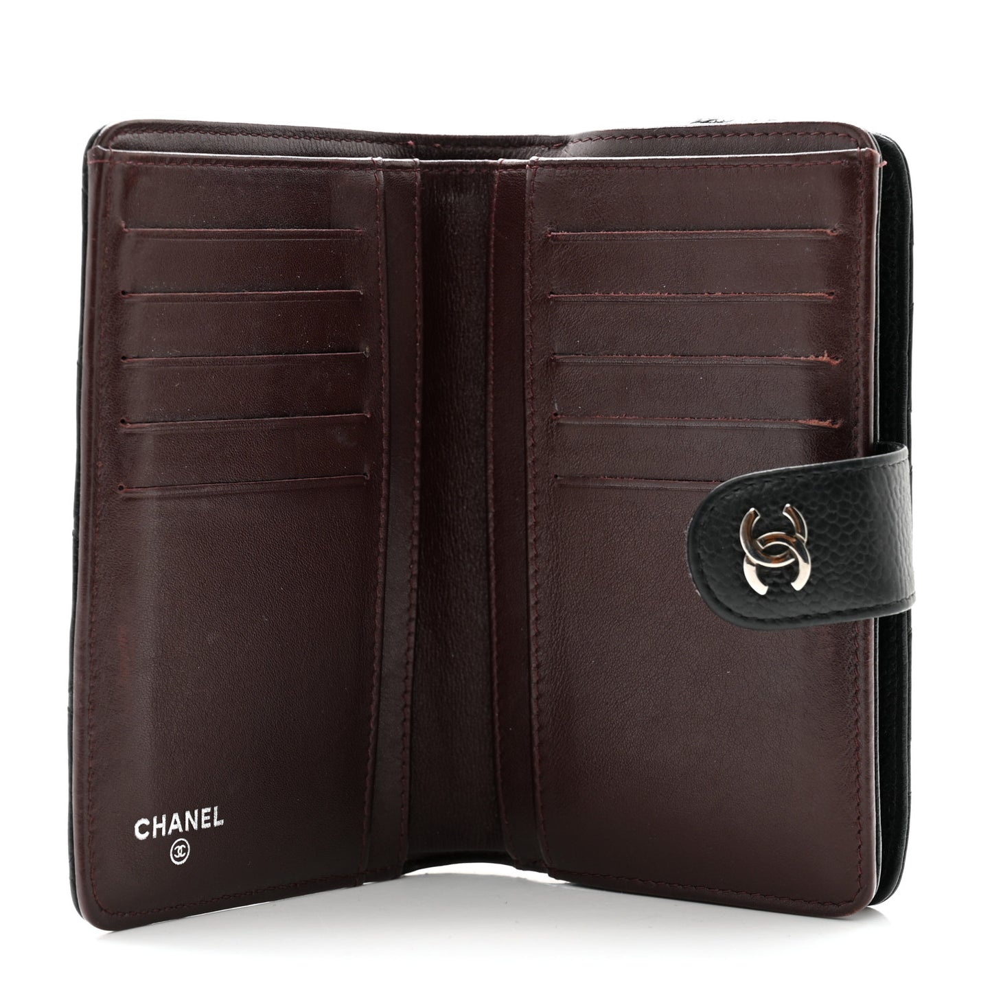 Caviar Quilted CC French Wallet Black