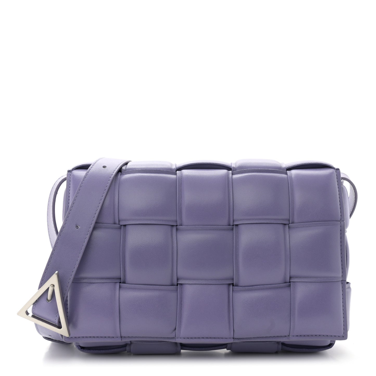 Nappa Maxi Intreccio Padded Cassette Crossbody Bag Lavender