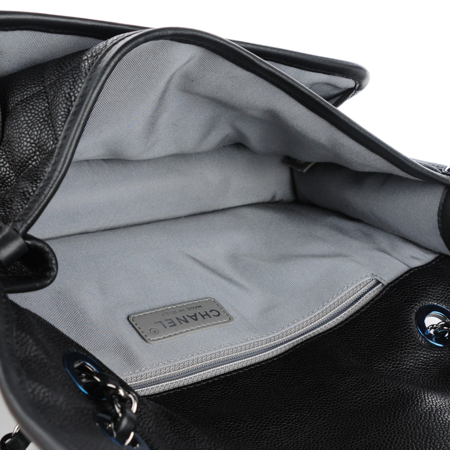 Chanel Caviar Quilted Medium French Riviera Flap Black 5 of 8