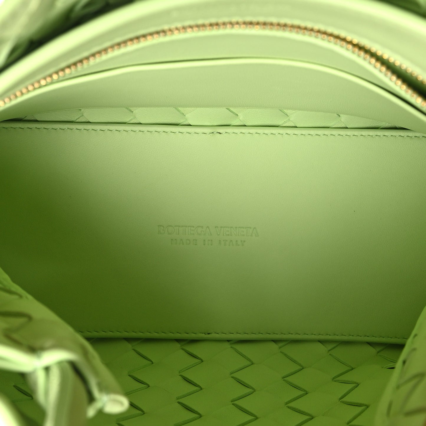 Nappa Intrecciato Small Andiamo Shoulder Bag Fennel