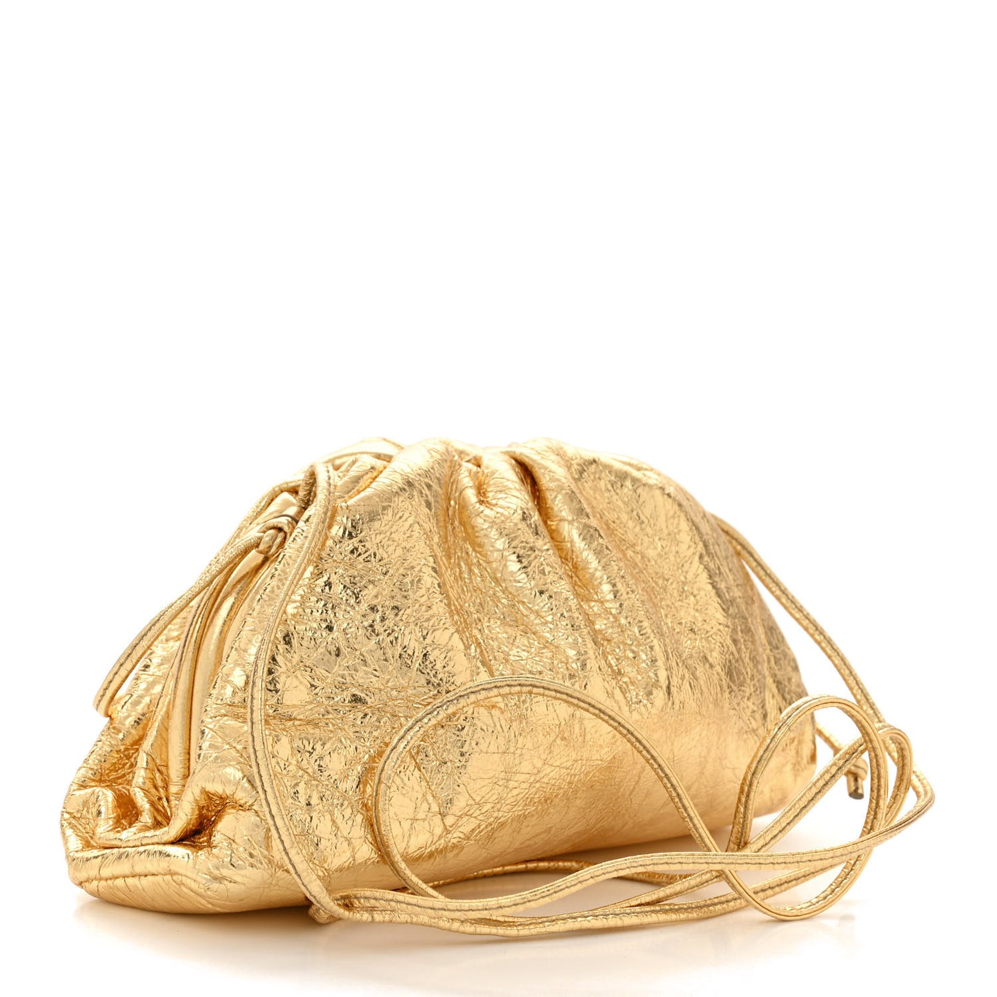 Metallic Crinkled Lambskin The Mini Pouch Oro