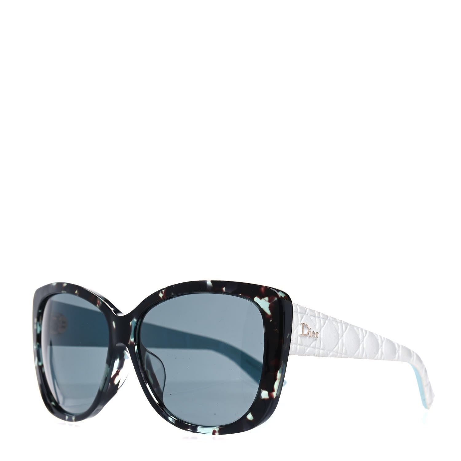 Christian Dior Resin Cannage Dior Lady 1R Sunglasses Havana White Blue 1 of 4