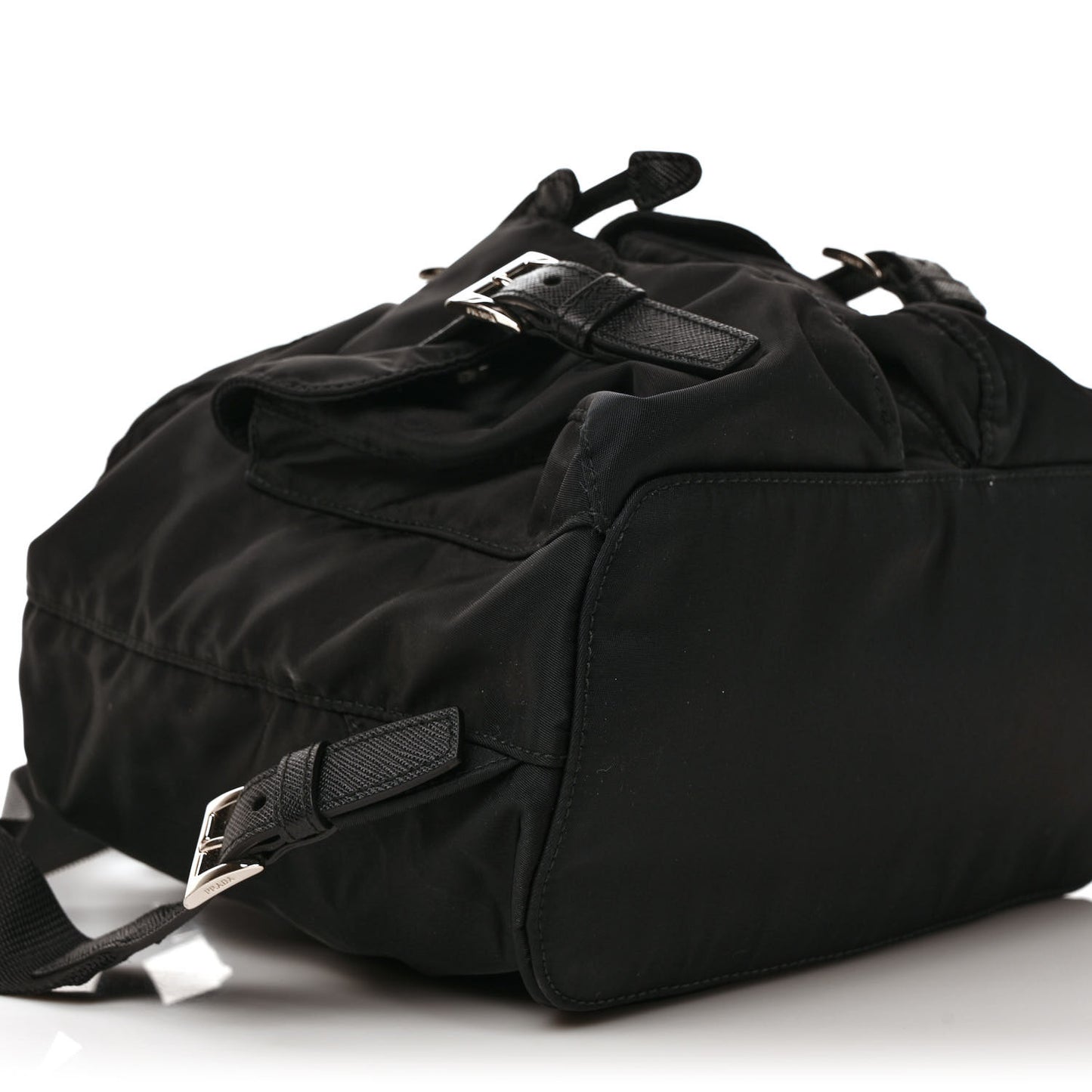 Tessuto Nylon Saffiano Small Backpack Black