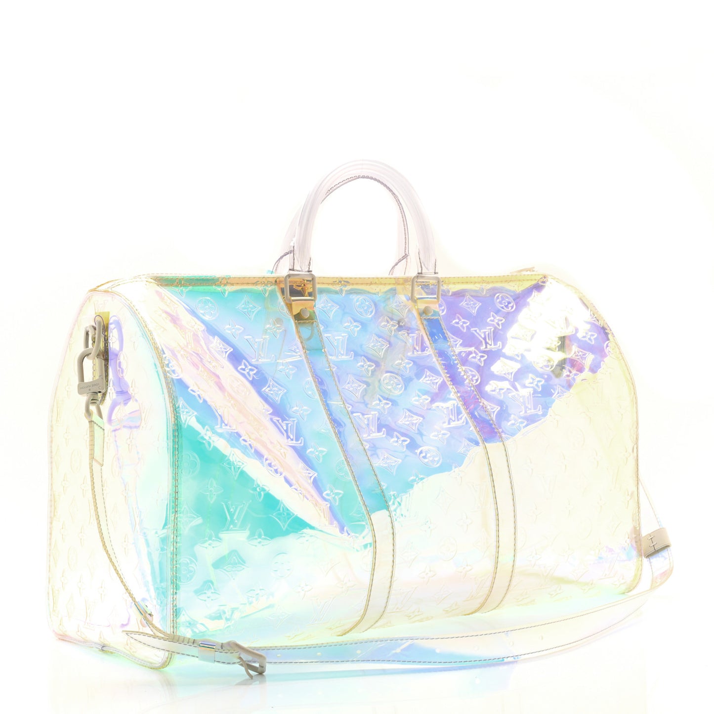 PVC Monogram Keepall Bandouliere 50 Iridescent Prism