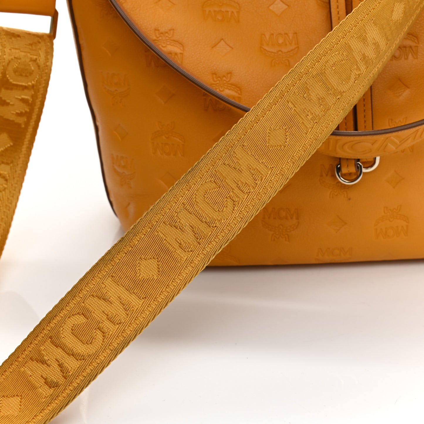 Calfskin Ottomar Monogram Small Essential Bucket Golden Mango