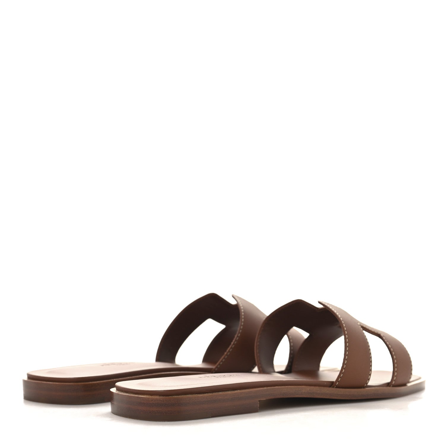 Hermes Box Calfskin Oran Sandals 38 Gold 5 of 10