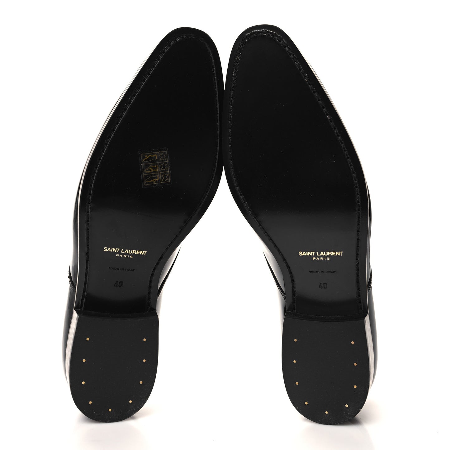 Patent Baltimora Lace Up Derby Shoes 40 Black