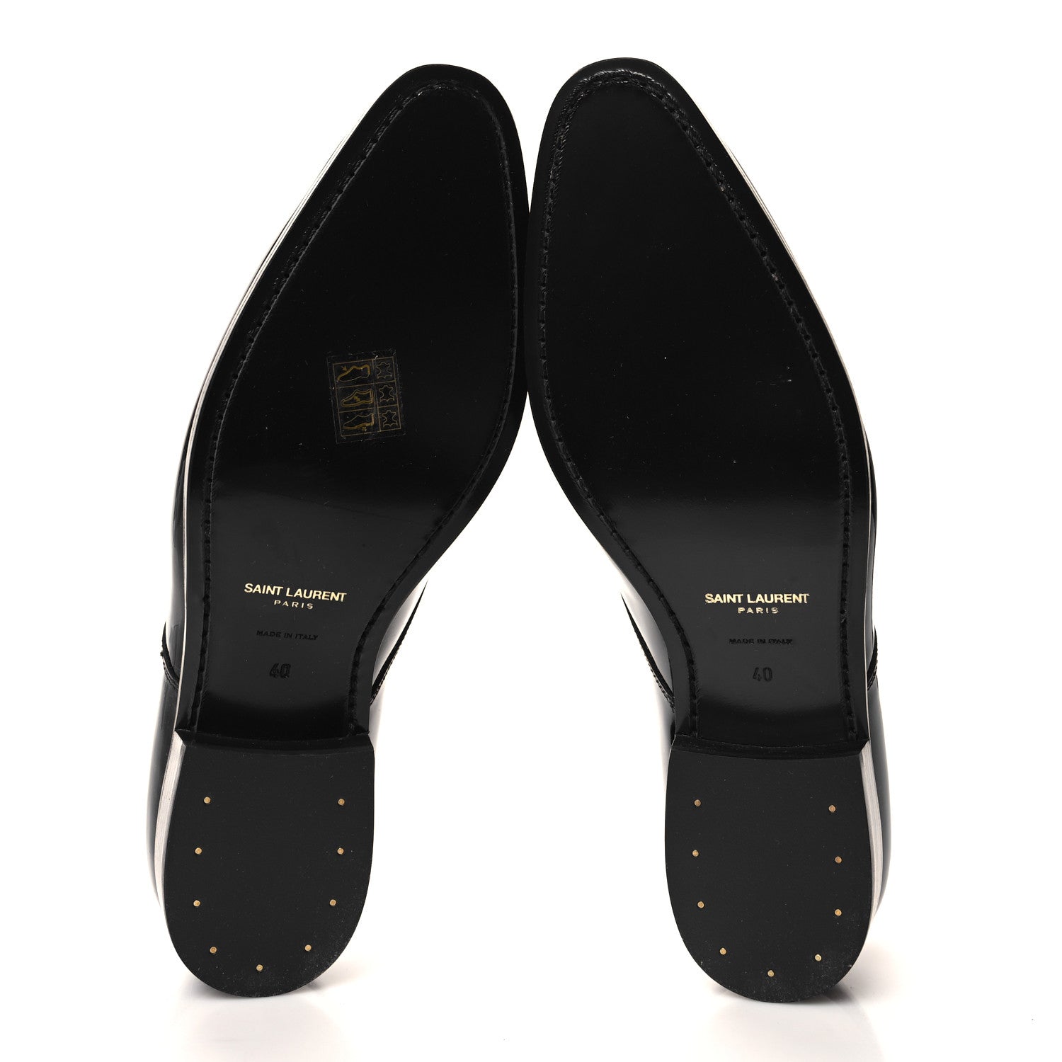Saint Laurent Patent Baltimora Lace Up Derby Shoes 40 Black 5 of 8