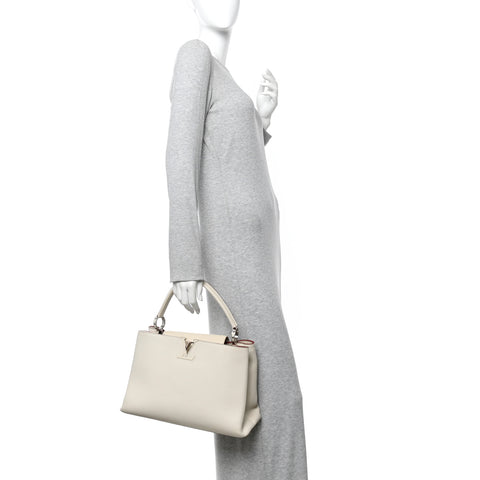 Taurillon Capucines MM Blanc Casse