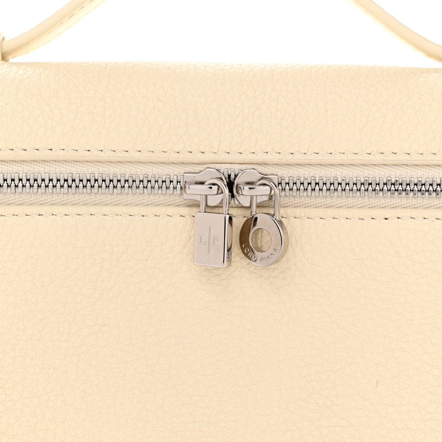 Grained Calfskin L19 Extra Pocket Pouch Whisper White