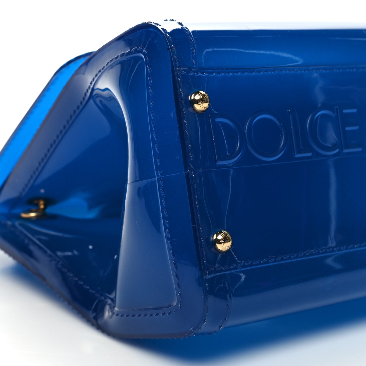 Rubber Semi-Transparent Miss Sicily Satchel Blue
