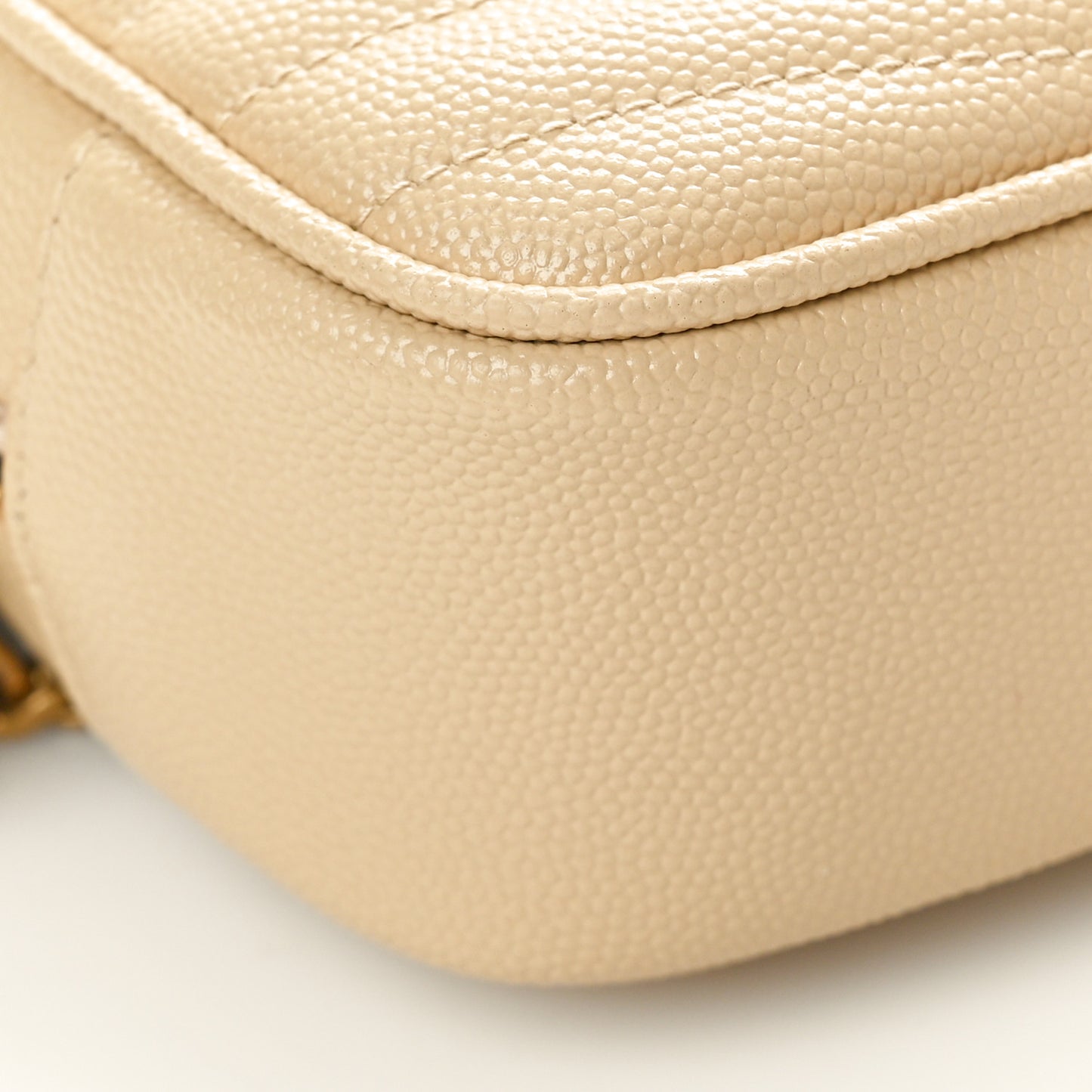Grain De Poudre Matelasse Monogram Mini Lou Camera Bag Dark Beige