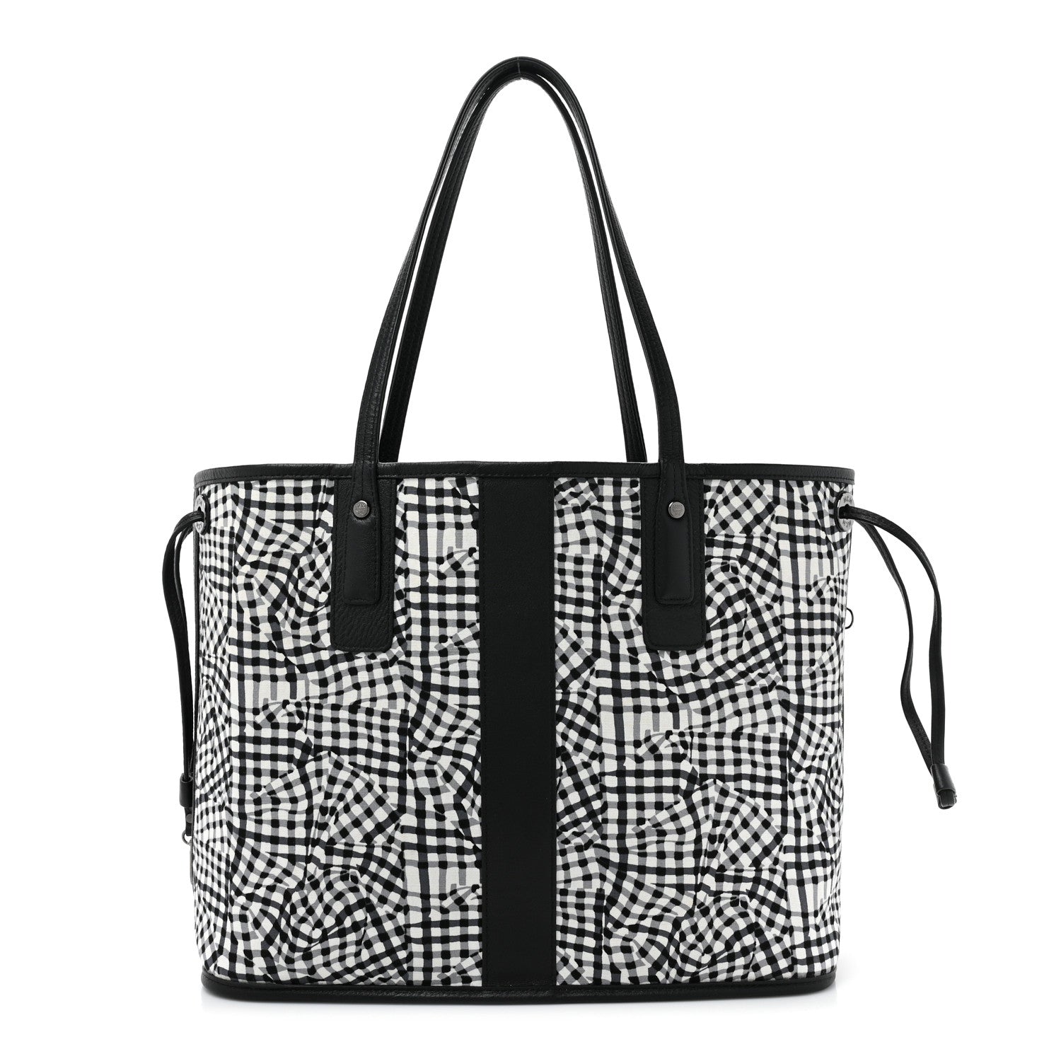 MCM Grained Calfskin Visetos Medium Liz Reversible Shopper Tote Black 4 of 19