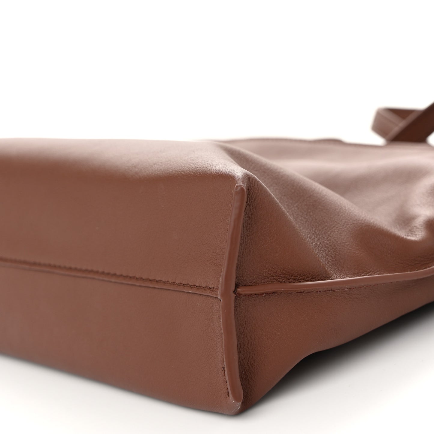 X SUNA FUJITA Nappa Flamenco Knot Clutch Havana