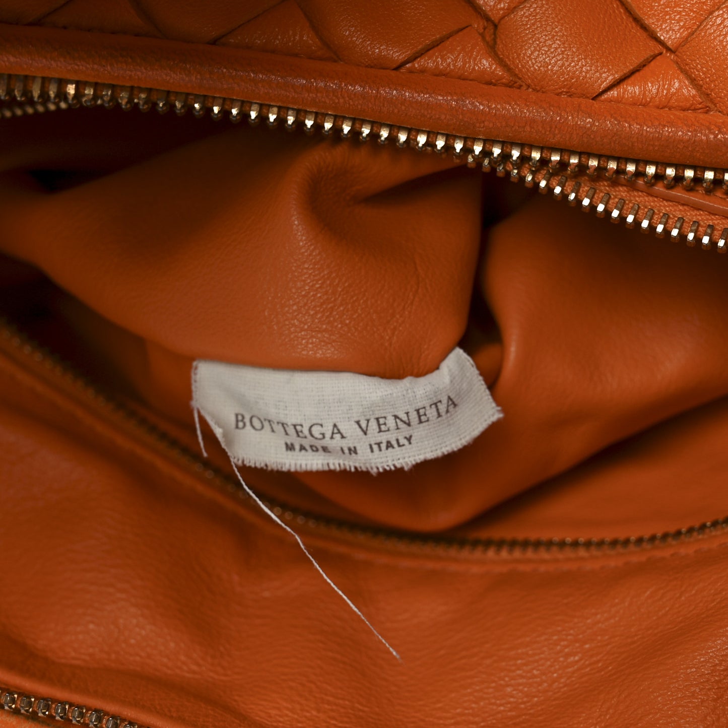 Nappa Intrecciato Small Jodie Twist Orange