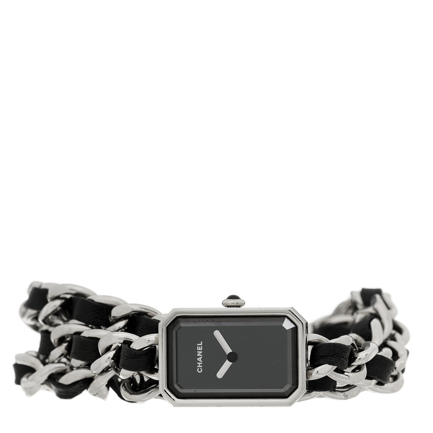 Stainless Steel Lambskin 16mm Premiere Rock Triple Row Quartz Watch Black