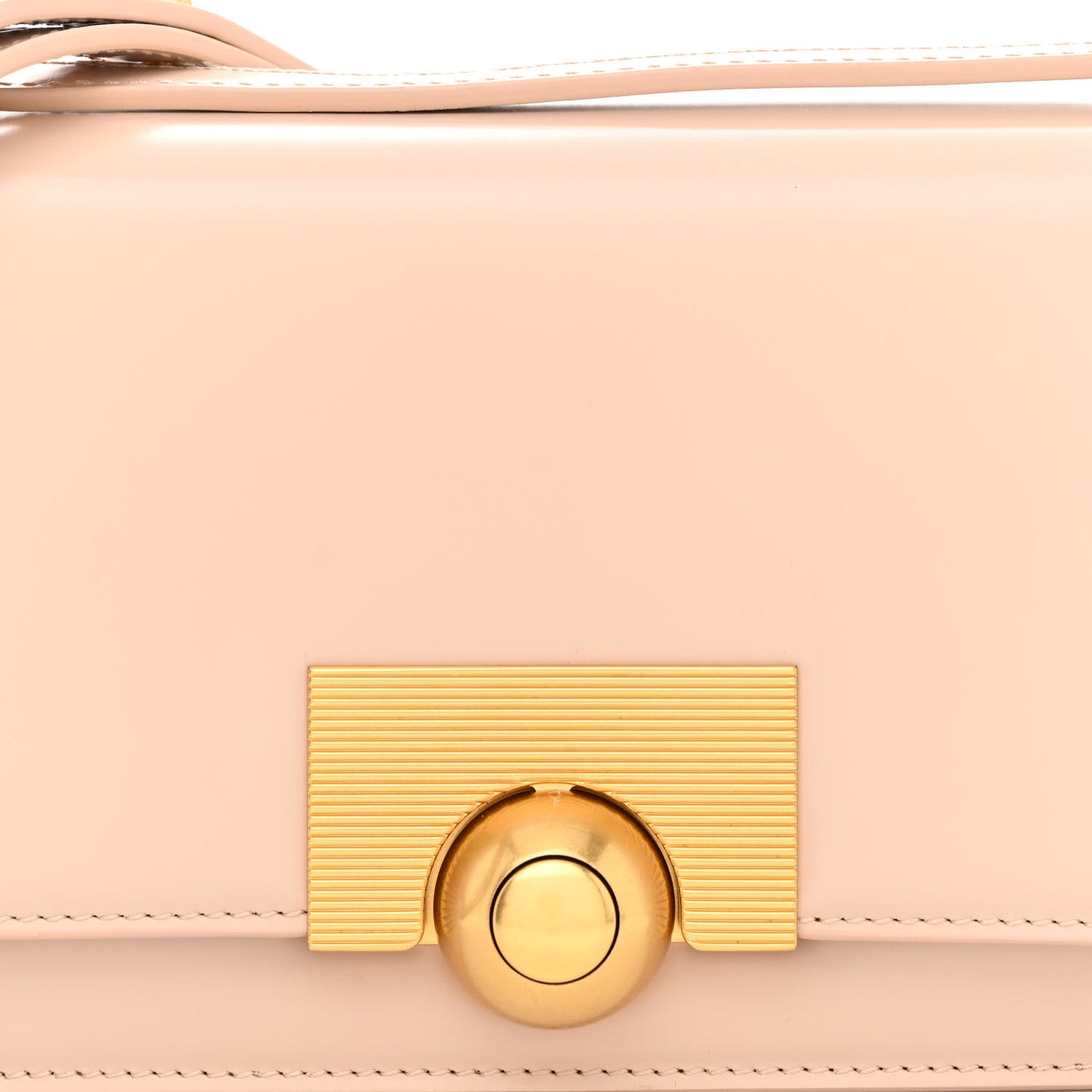 Spazzolato Calfskin Classic Mini BV Bag Nude