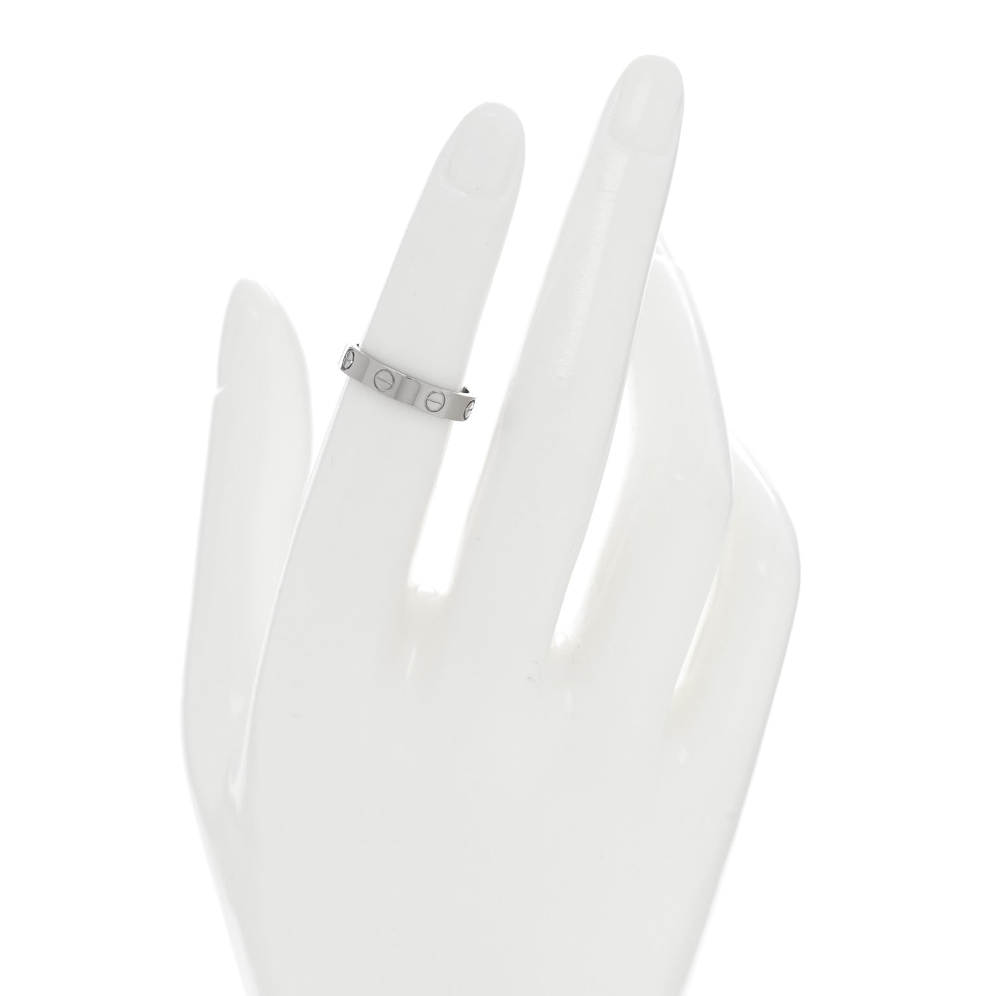 18K White Gold 3.5mm LOVE Wedding Band Ring 49 5