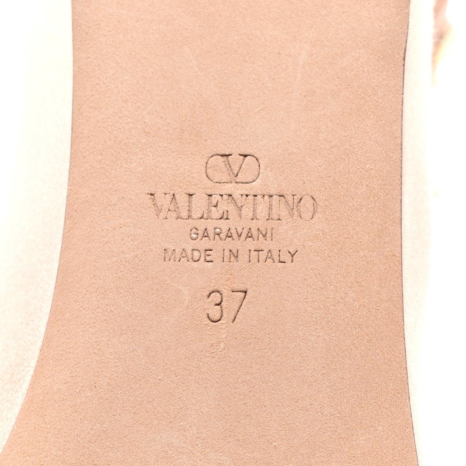 Valentino Garavani Satin Nappa Rockstud Multi Strap Ballerina Flats 37 Rose Cannelle 6 of 8