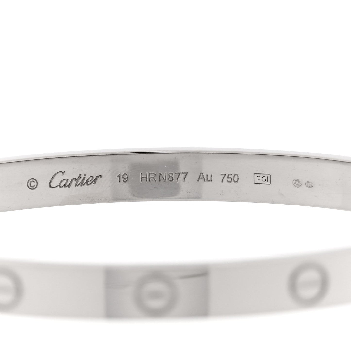 18K White Gold LOVE Bracelet 19