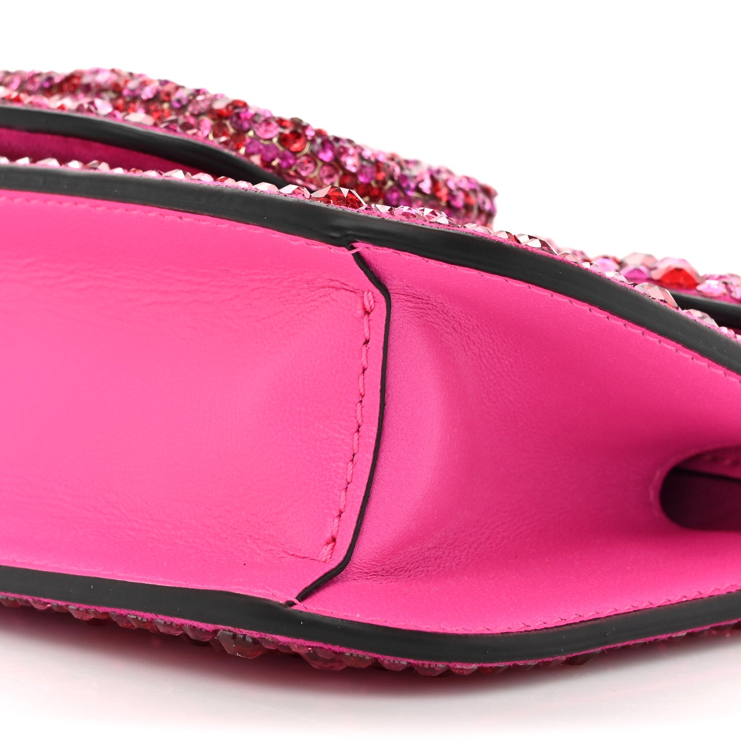 Valentino Garavani Crystal Vlogo Small Loco Shoulder Bag Pink PP 9 of 10