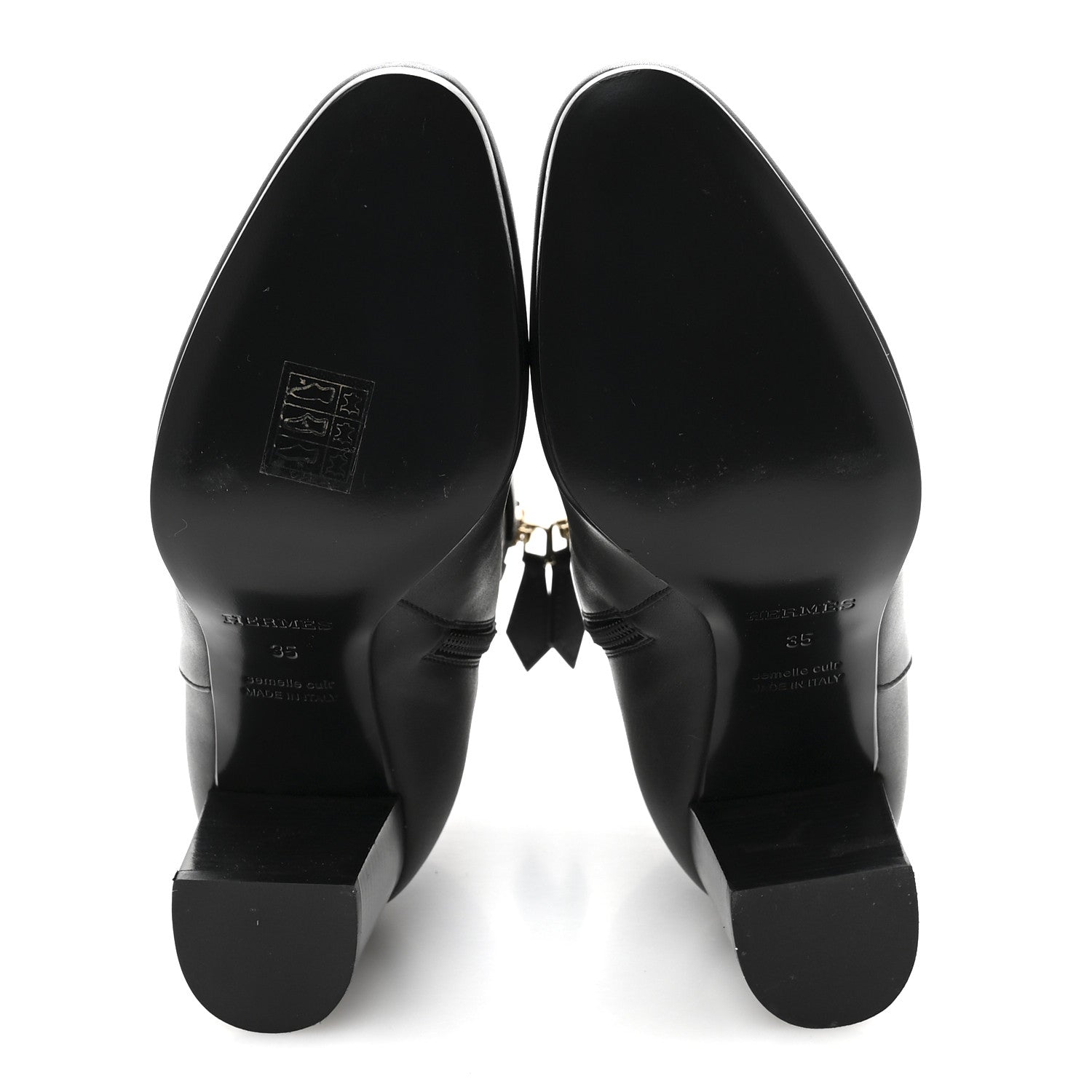 Hermes Calfskin Saint Germain Ankle Boots 35 Black 6 of 9
