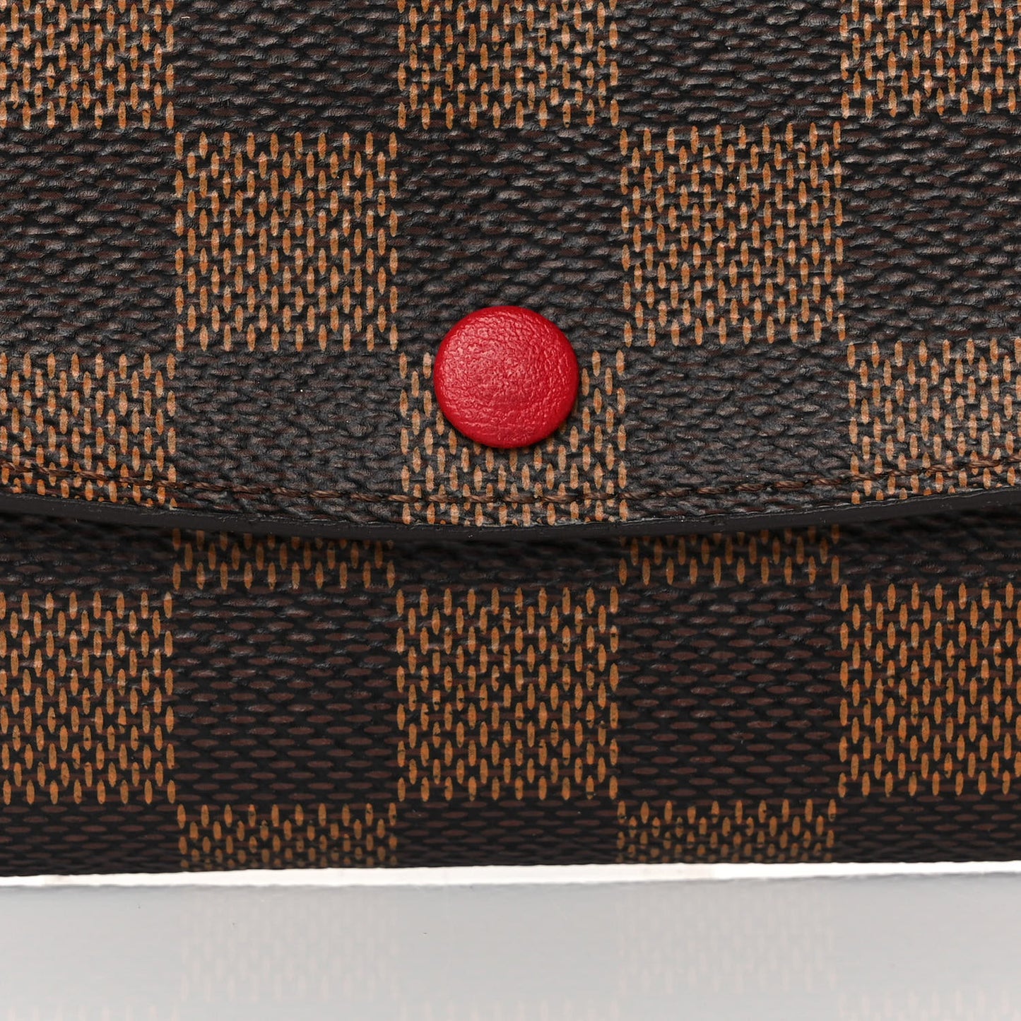 Damier Ebene Emilie Wallet Red