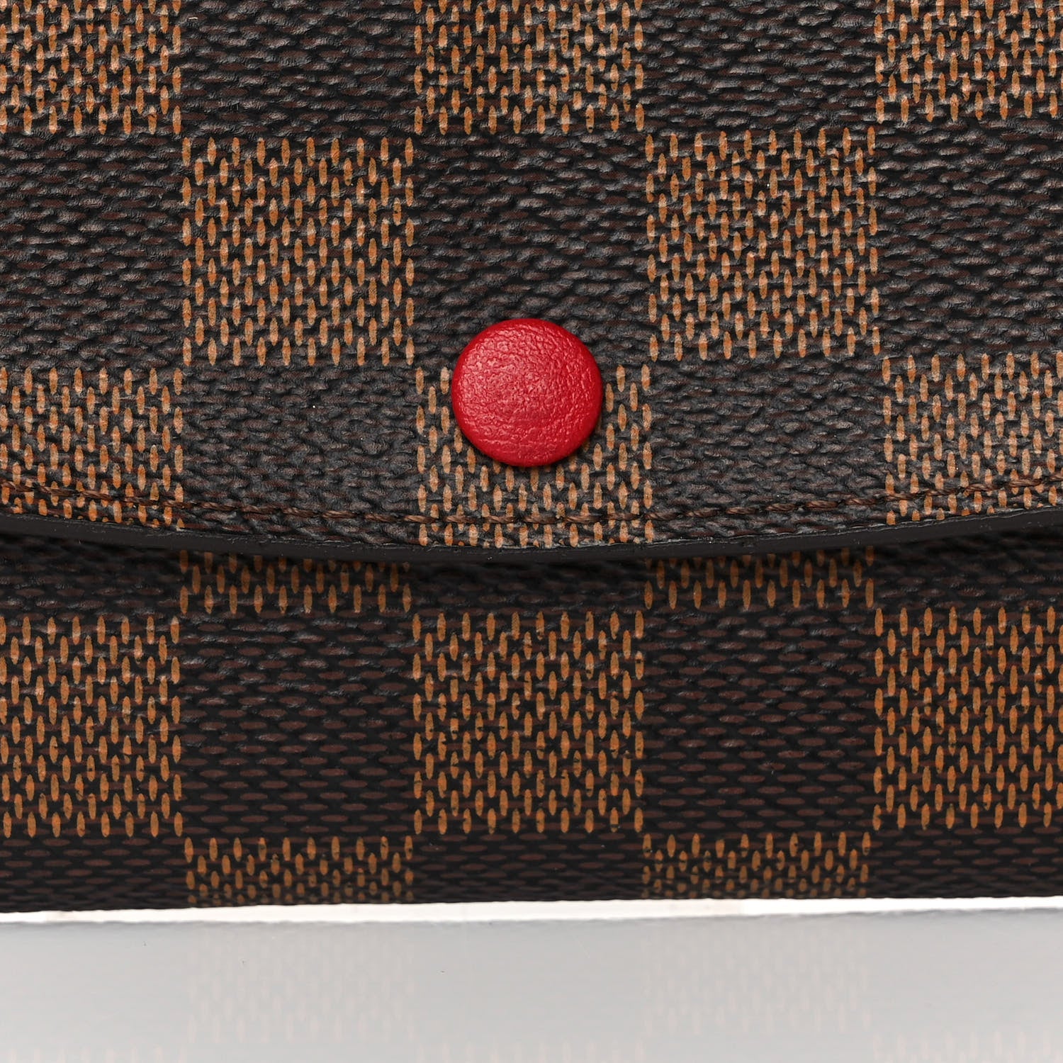 Louis Vuitton Damier Ebene Emilie Wallet Red 9 of 10