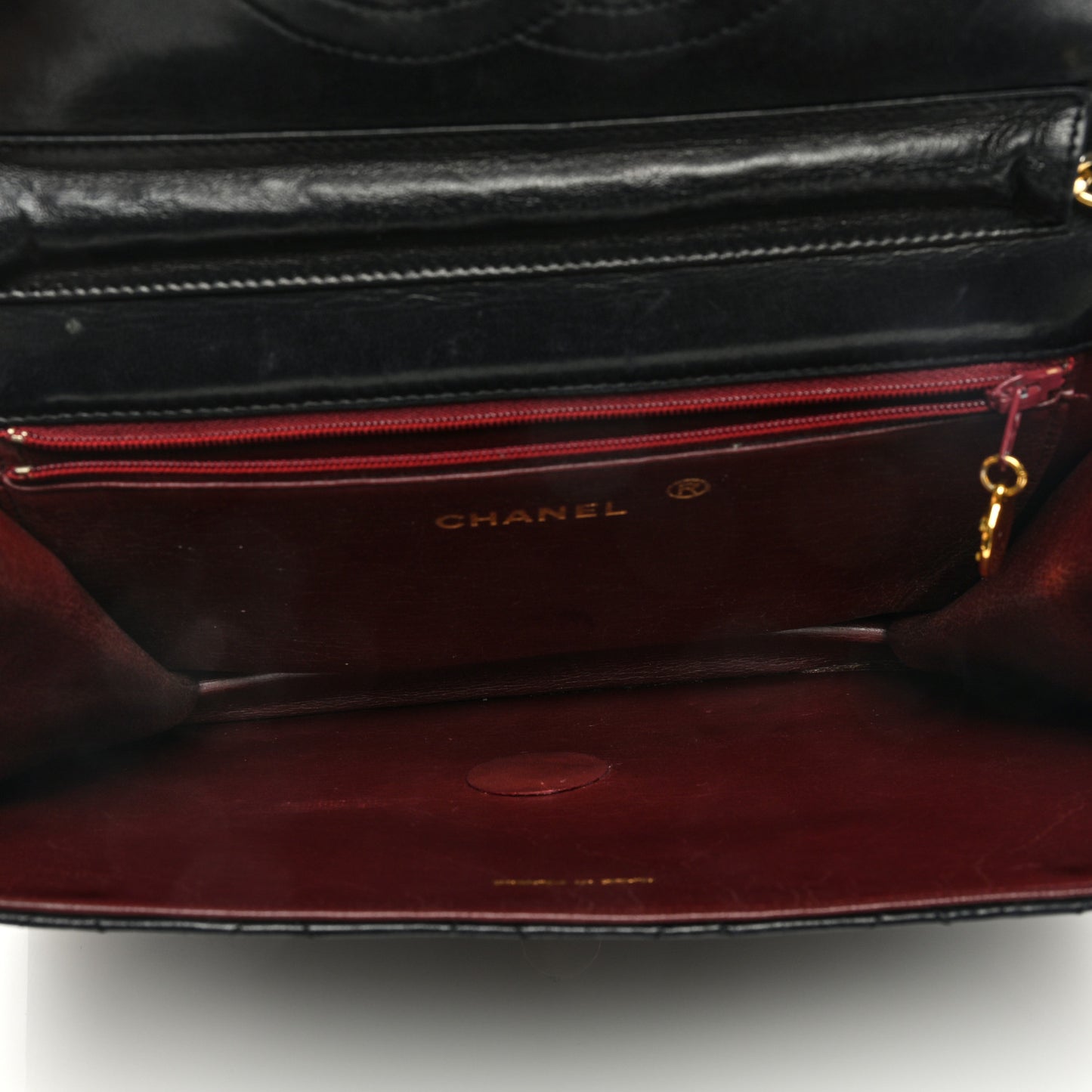 Lambskin Quilted Small Single Flap Black