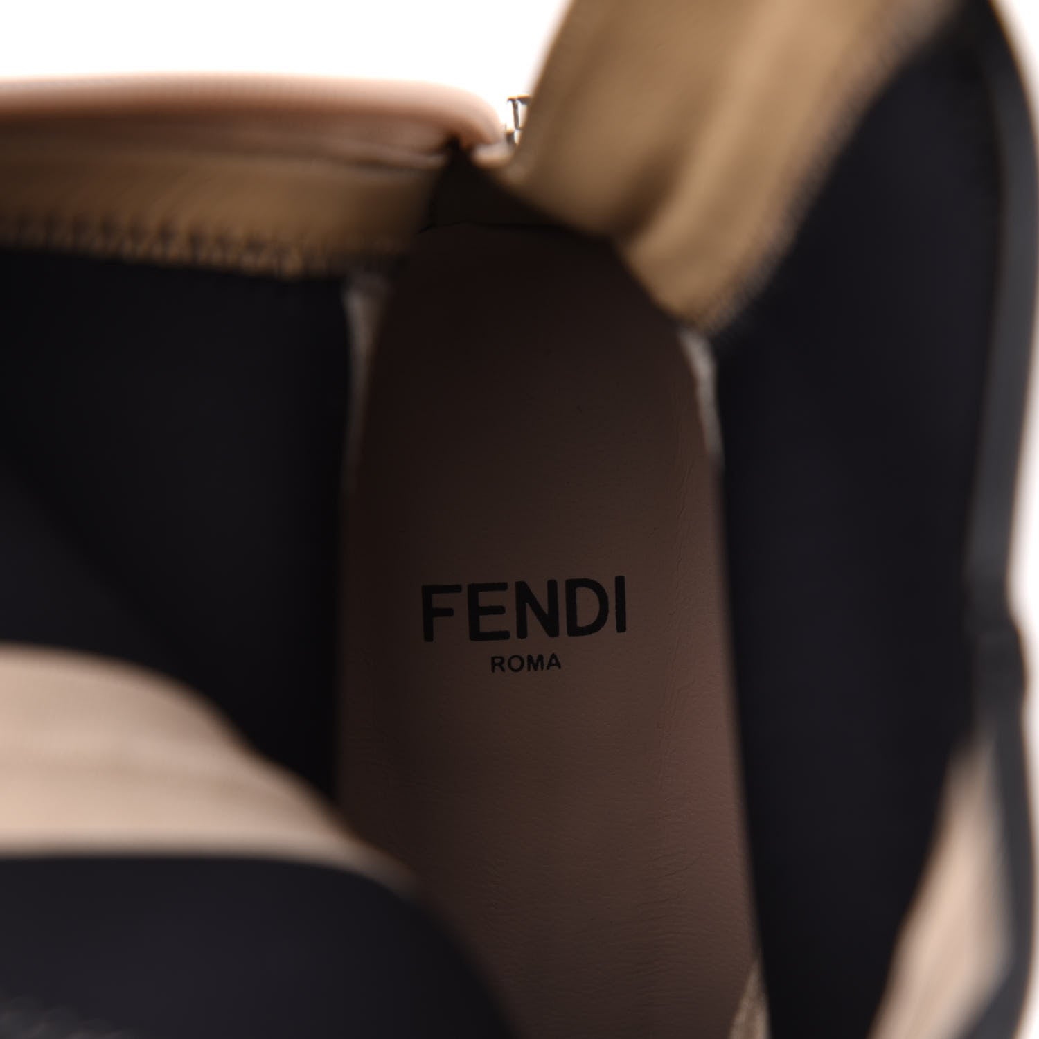 Fendi Glossy Neoprene FFrame Ankle Boots 38 Black 7 of 8