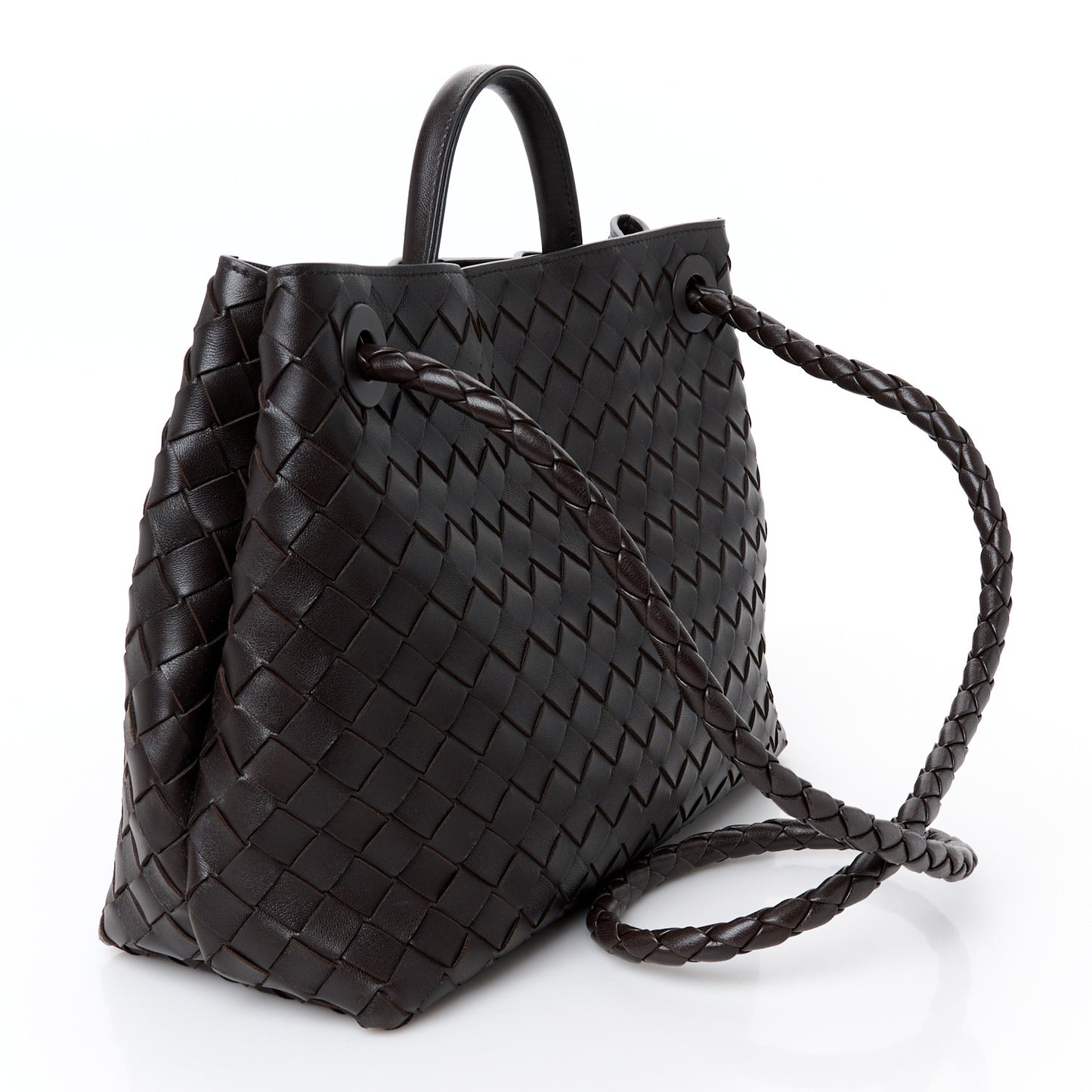 Nappa Intrecciato Medium Andiamo Shoulder Bag Fondant