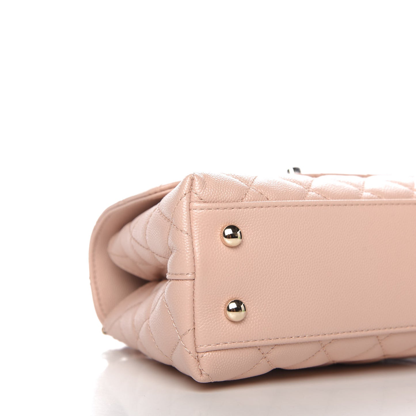 Caviar Quilted Mini Coco Handle Flap Light Pink