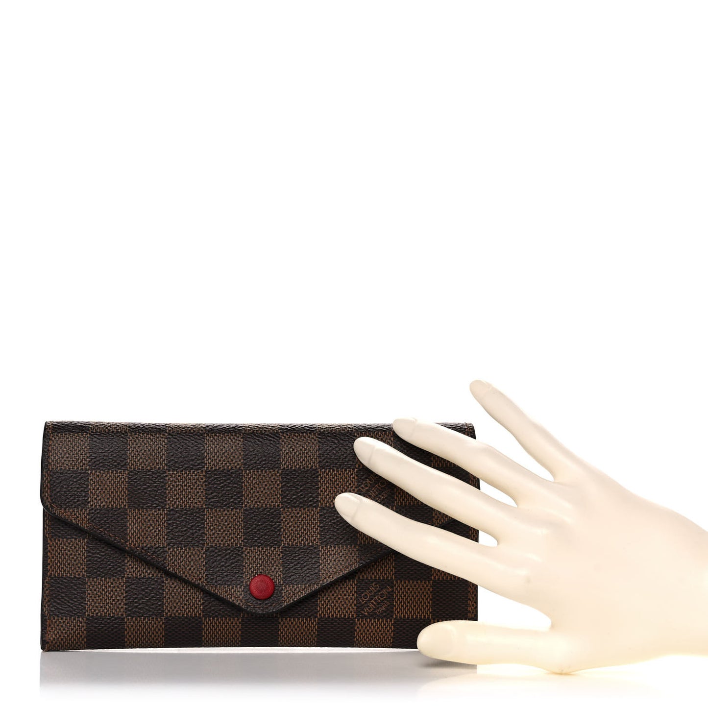 Damier Ebene Josephine Wallet Red
