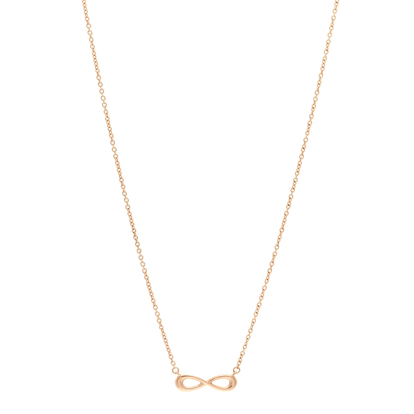 18K Rose Gold Infinity Pendant Necklace