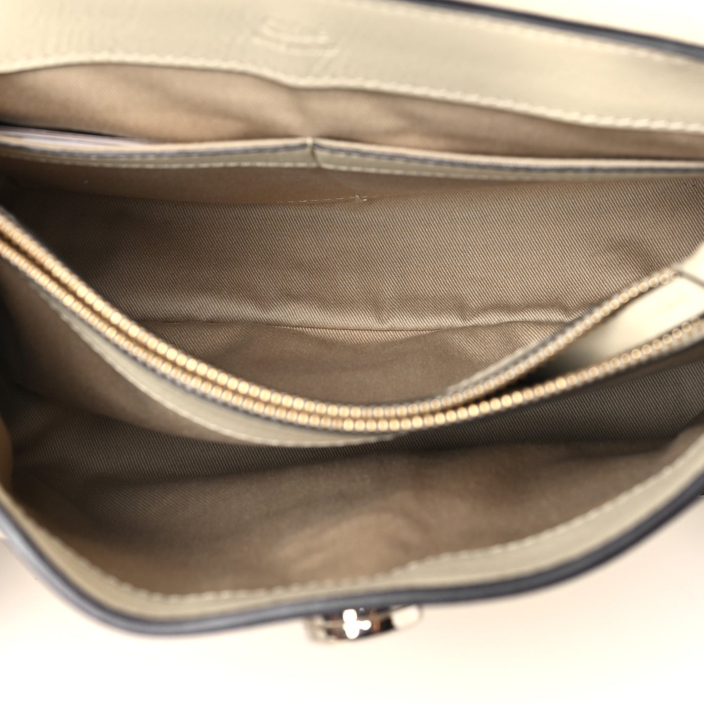Calfskin Small Faye Day Shoulder Bag Off White