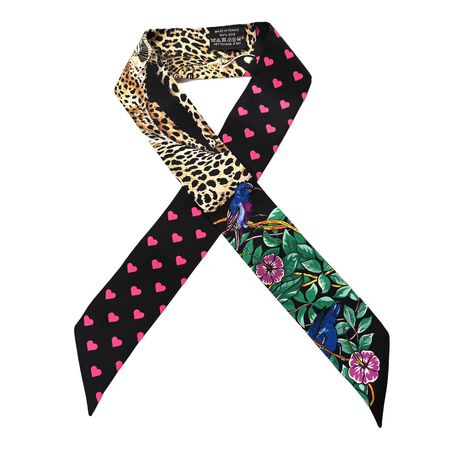 Silk Jungle Love Love Twilly Black Vert Rose Vif