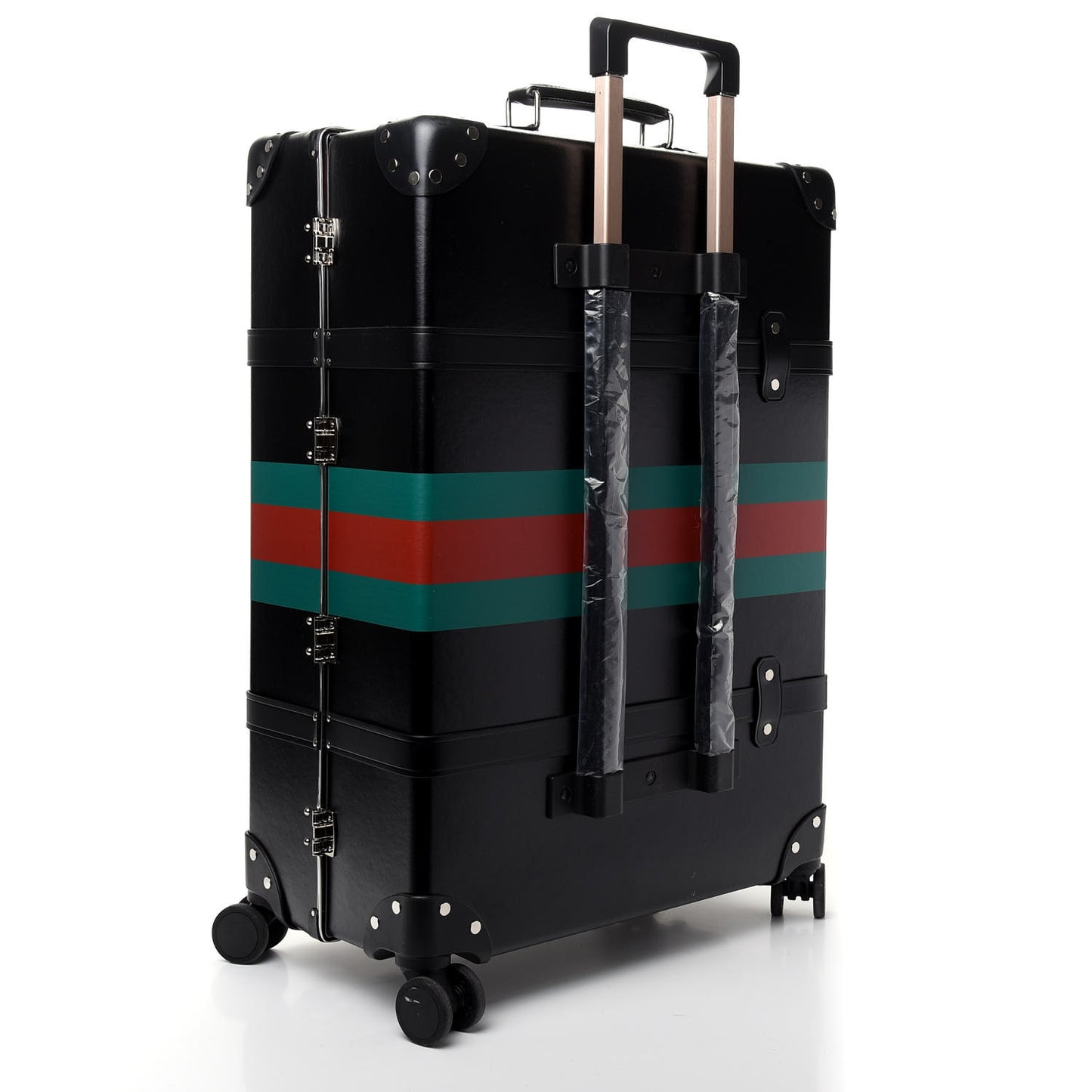 Calfskin Web Medium Globe-Trotter Suitcase Black