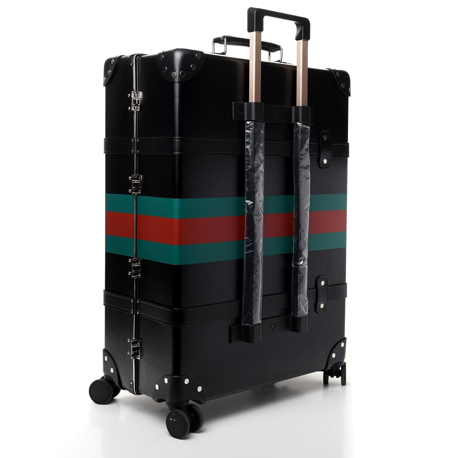 Gucci Calfskin Web Medium Globe-Trotter Suitcase Black 2 of 12