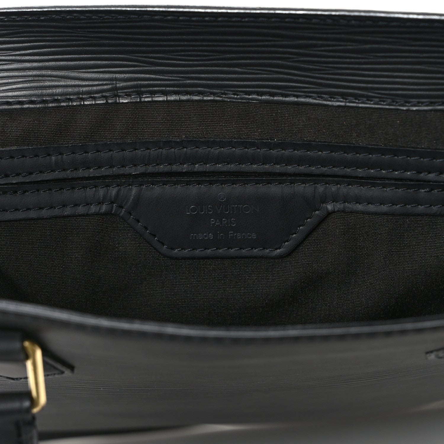 Louis Vuitton Epi Sac Plat PM Black 6 of 12